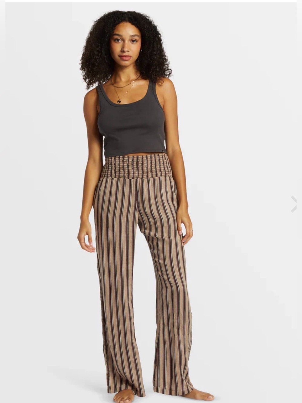 Billabong New Waves 2 Elastic Band 100% Cotton Pull-On Flare Pants in Size M